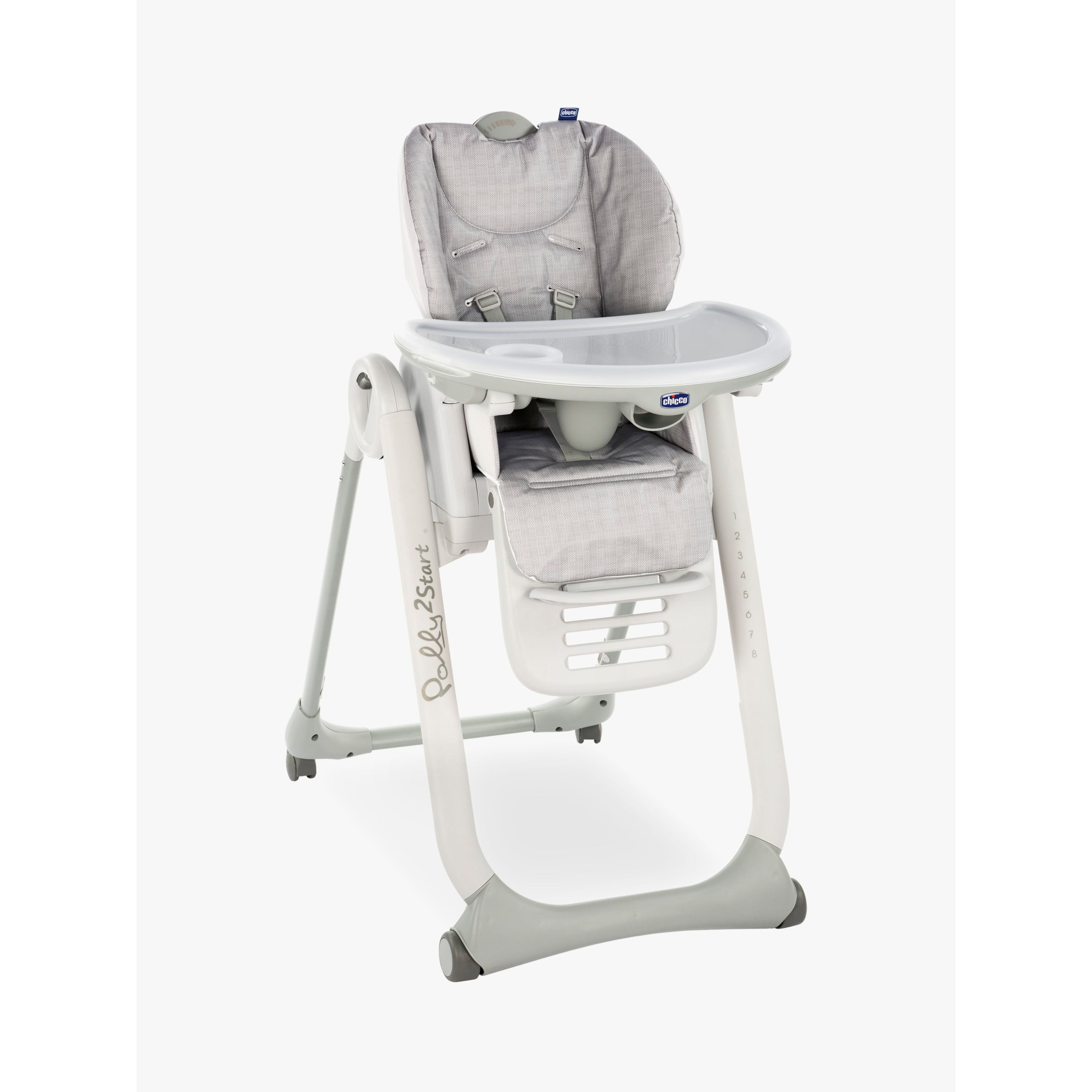 Chicco Polly2Start Happy Highchair, Silver