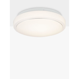 John Lewis Miles LED Flush Ceiling Light, White - thumbnail 1