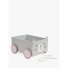 Great Little Trading Co Cat Book Storage Cart, Grey - thumbnail 1