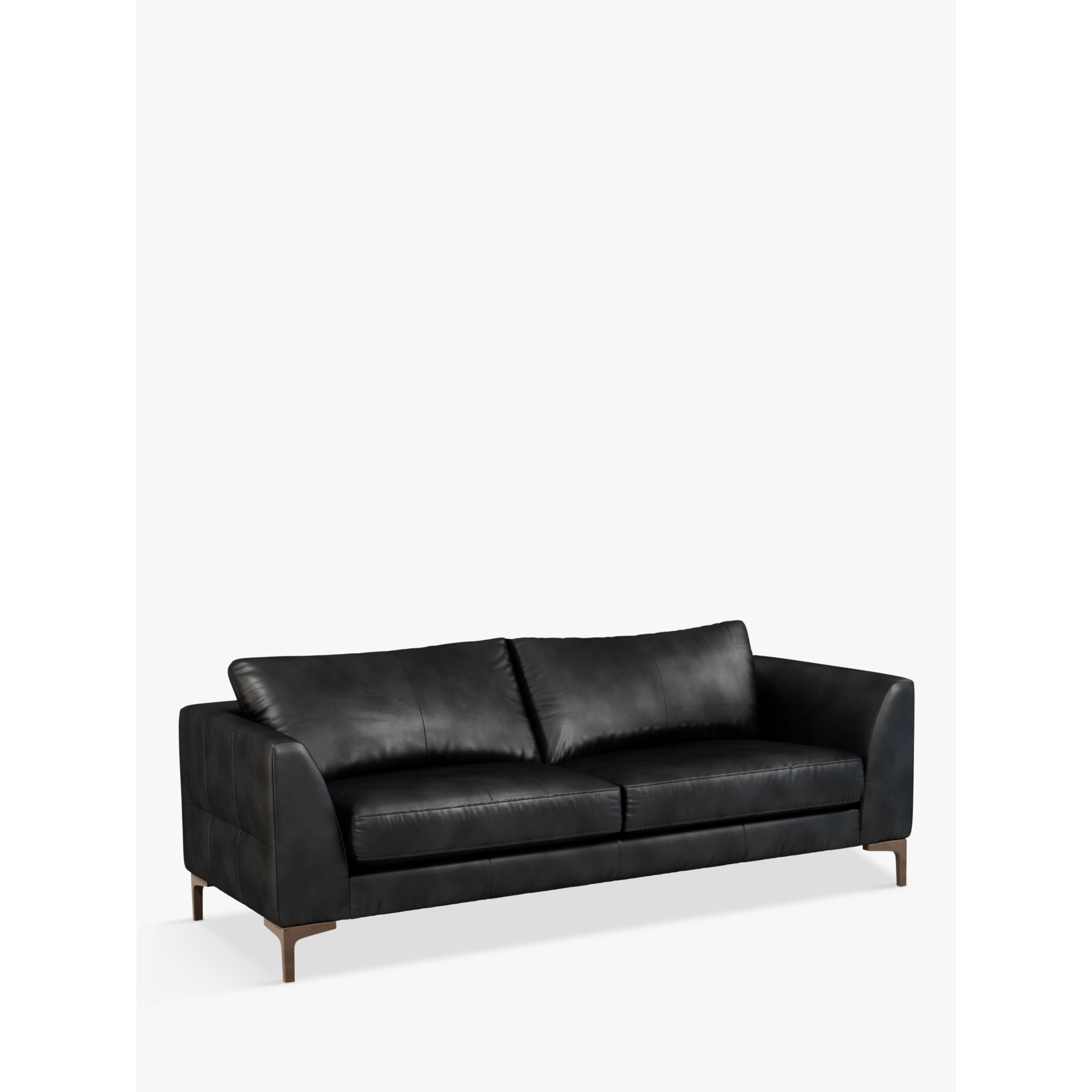 John Lewis Belgrave Grand 4 Seater Leather Sofa, Dark Leg - image 1