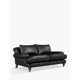 John Lewis Findon Large 3 Seater Leather Sofa, Dark Leg - thumbnail 1