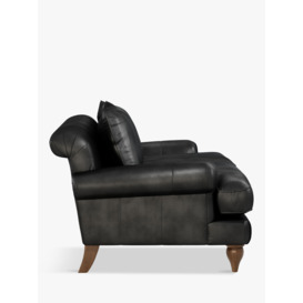 John Lewis Findon Large 3 Seater Leather Sofa, Dark Leg - thumbnail 3
