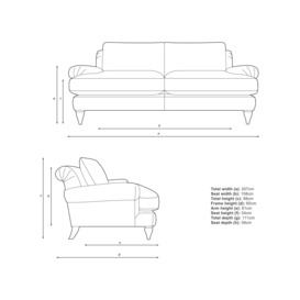 John Lewis Findon Large 3 Seater Leather Sofa, Dark Leg - thumbnail 2