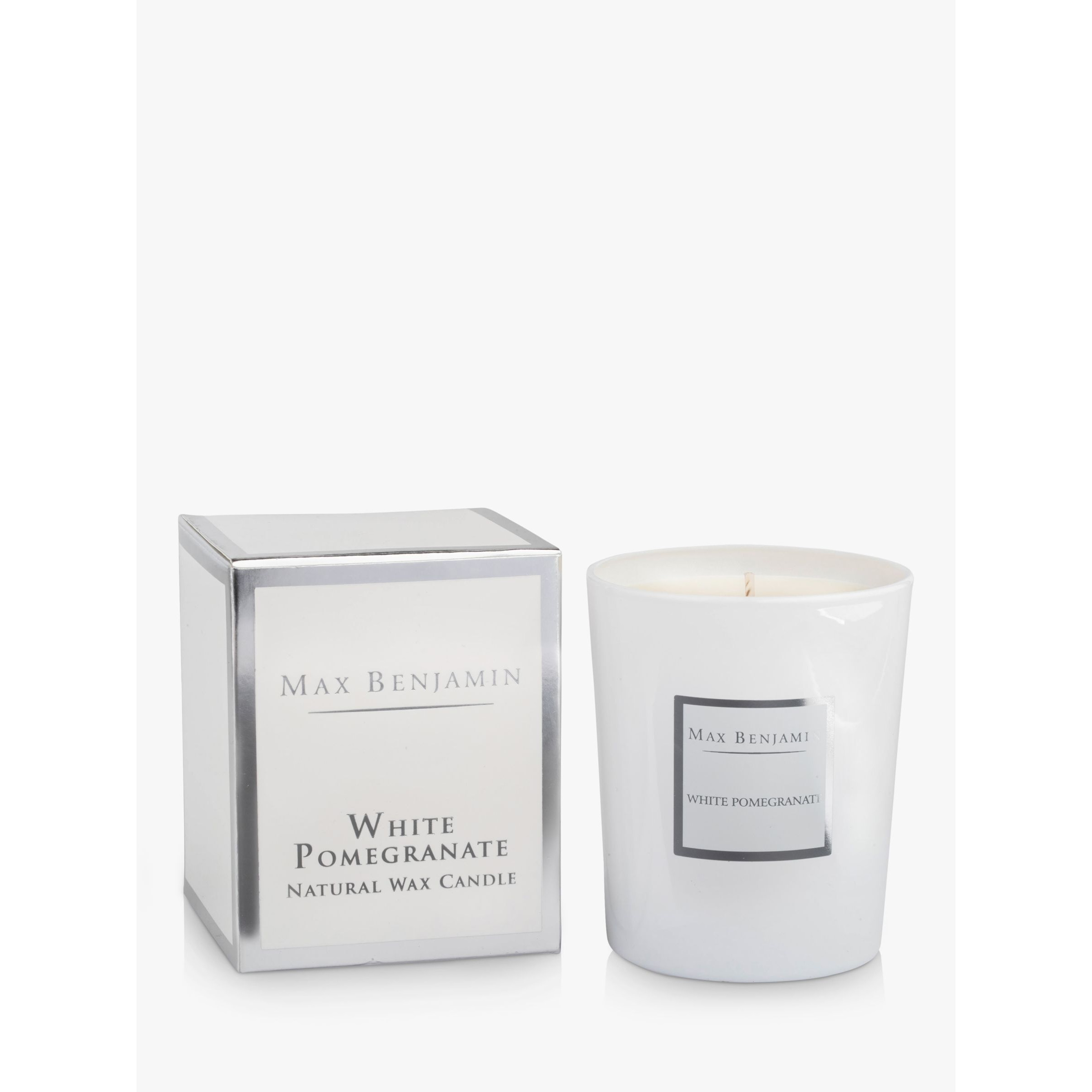 Max Benjamin Classic White Pomegrante Scented Candle, 190g - image 1