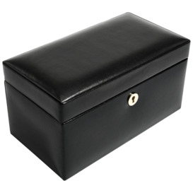 Dulwich Designs Windsor Leather 3 Piece Watch Box, Black - thumbnail 2