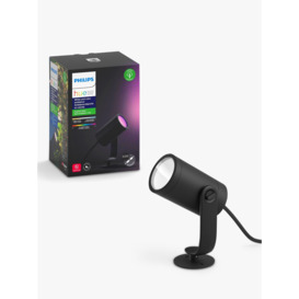 Philips Hue White and Colour Ambiance Lily LED Smart Outdoor Spotlight Extension, Black - thumbnail 1