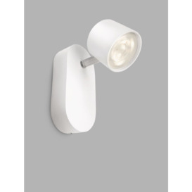 Philips Star LED Single Spotlight Wall Light, White - thumbnail 1