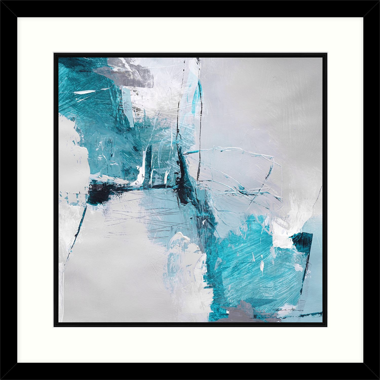 Natasha Barnes - Free Flow II Framed Print & Mount, 61.5 x 61.5cm
