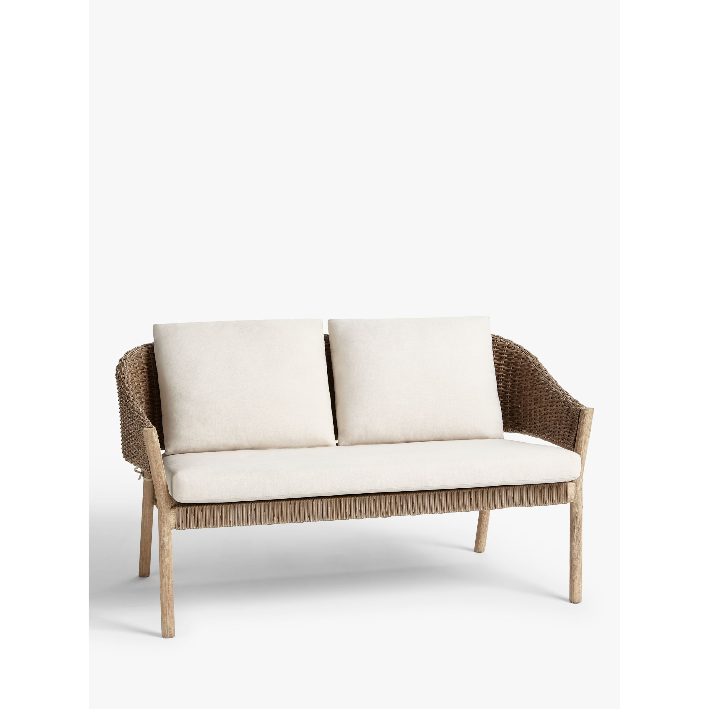 John Lewis Burford 2-Seat Woven Garden Sofa, FSC-Certified (Acacia Wood), Natural - image 1