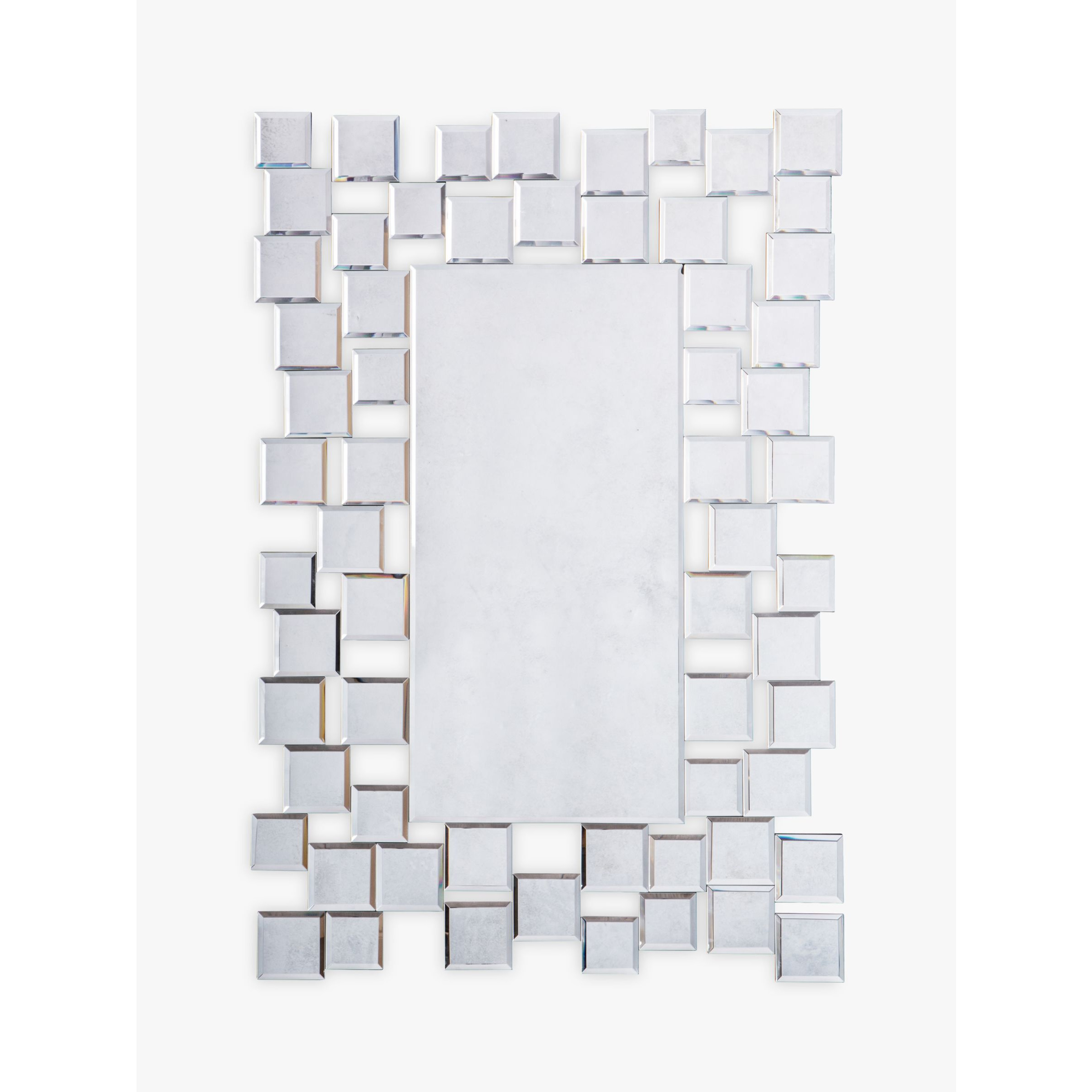Brielle Rectangular Mirror, 89 x 60cm, Silver