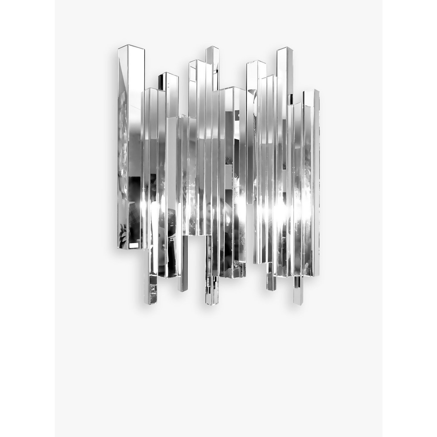 Libra Interiors Crystalline Effect Wall Mirror, Silver, 150 x 120cm - image 1