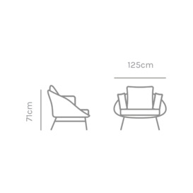 KETTLER LaMode Comfort Garden Lounging Chair with Cushions, Grey - thumbnail 2