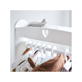 Great Little Trading Co Sweetheart Clothes Rail, White - thumbnail 3