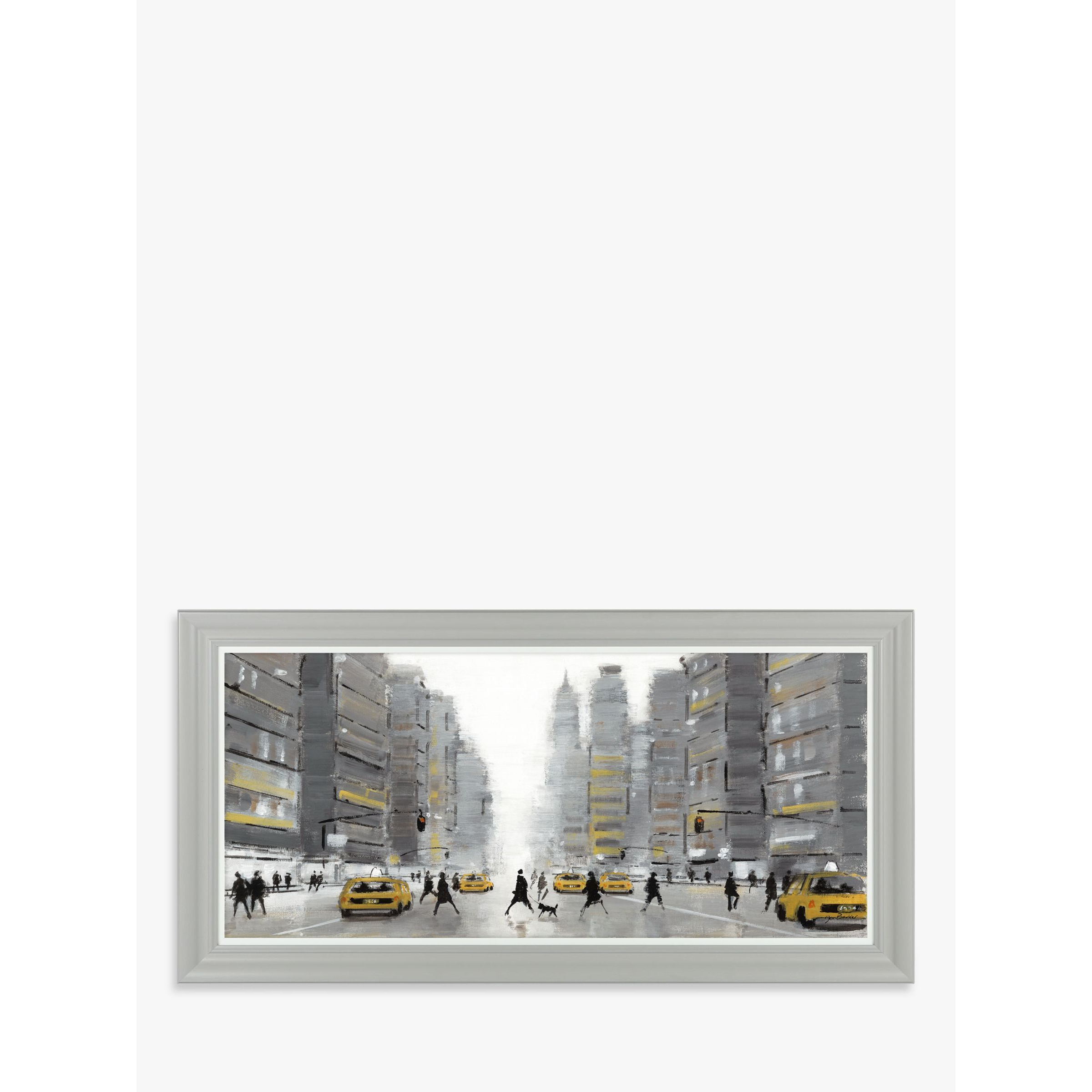 Jon Barker - New York Crossing Framed Print & Mount, 56 x 115cm, Grey/Multi - image 1