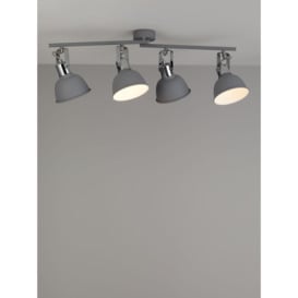 John Lewis SES LED 4 Spotlight Ceiling Bar, Grey - thumbnail 1