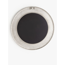 John Lewis Lunar Scratch Round Mirror, 74cm, Silver - thumbnail 3