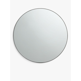 John Lewis Metal Frame Round Wall Mirror, 80cm - thumbnail 1