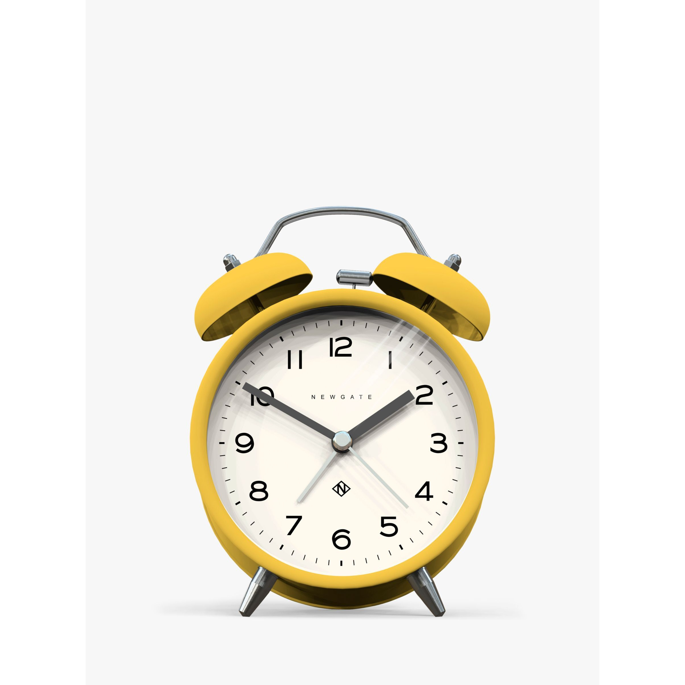 Newgate Clocks Charlie Twin Bell Echo Silent Sweep Analogue Alarm Clock - image 1