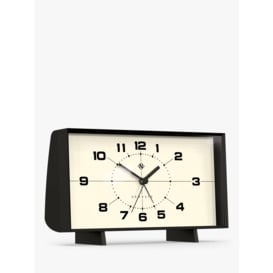Newgate Clocks Wideboy Retro Silent Sweep Analogue Alarm Mantel Clock, 20.5cm - thumbnail 1