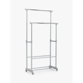 John Lewis ANYDAY Double Height Adjustable Clothes Rail - thumbnail 2