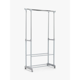 John Lewis ANYDAY Double Height Adjustable Clothes Rail - thumbnail 1