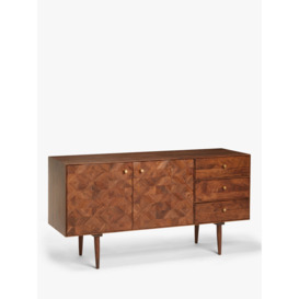 "John Lewis + Swoon Franklin TV Stand Sideboard for TVs up to 55"", Brown"