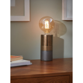 John Lewis Delaney Metallic Glaze Bulbholder Table Lamp, Bronze - thumbnail 2