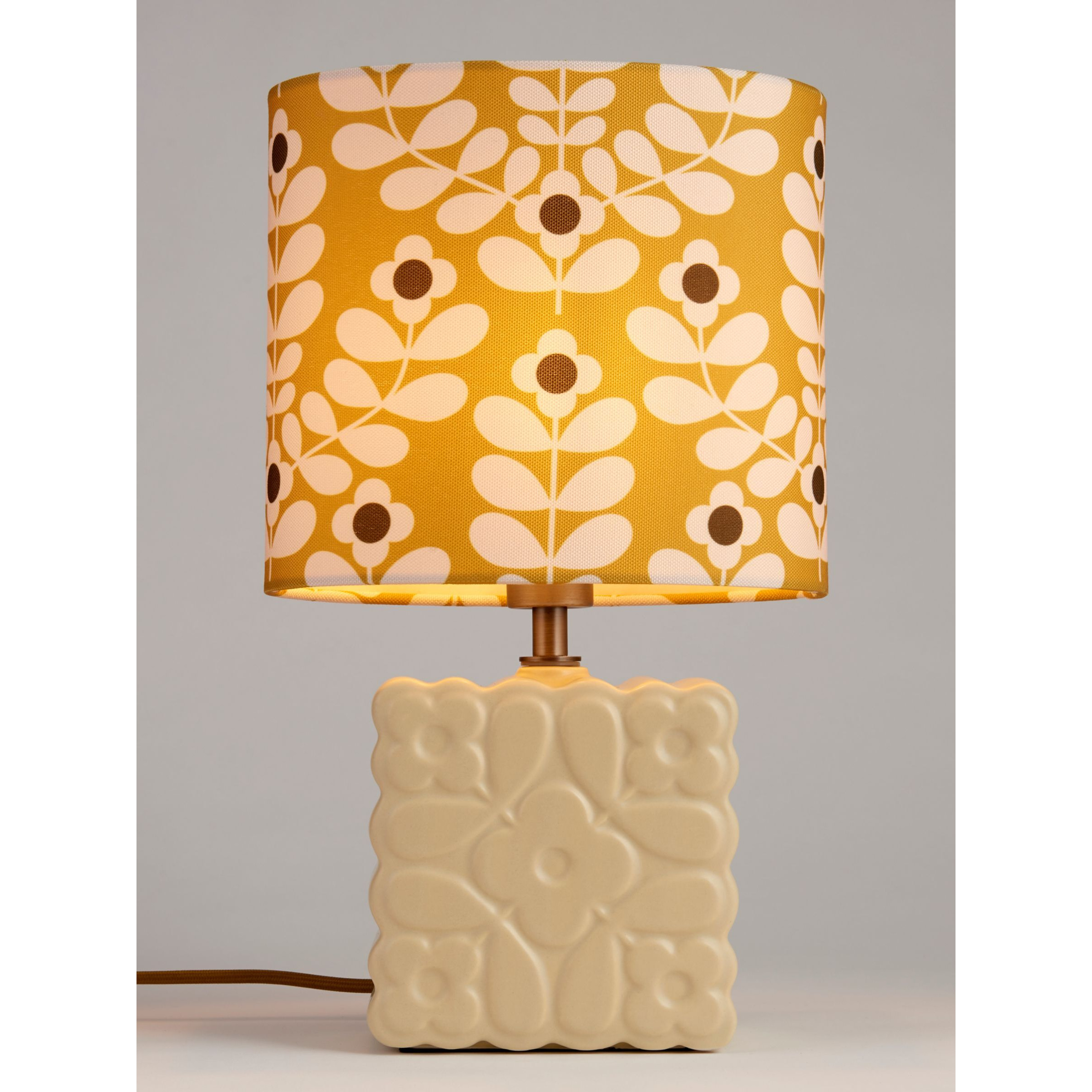 Orla Kiely Juniper Stem Ceramic Table Lamp, Yellow - image 1