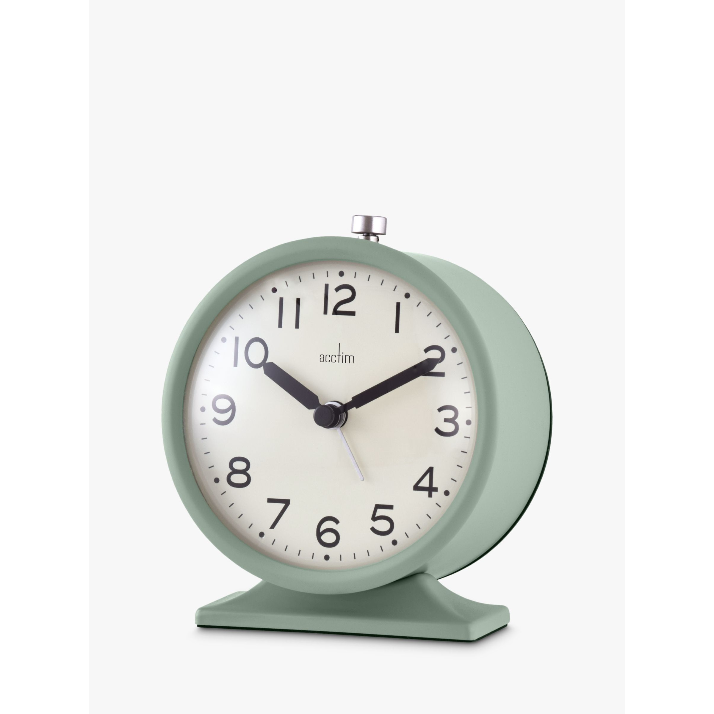 Acctim Round Analogue Alarm Clock, 10cm, Clover - image 1