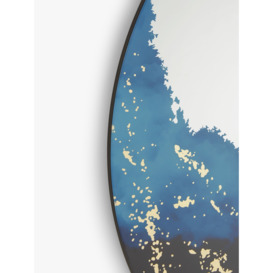 John Lewis Round Art Mirror, 80cm, Blue - thumbnail 2