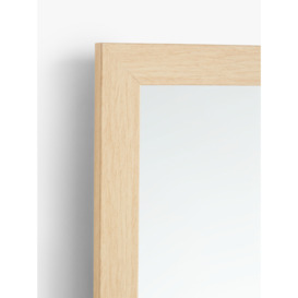 John Lewis ANYDAY Rectangular Wood-Effect Wall Mirror, 125 x 35cm, Natural - thumbnail 2