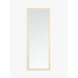 John Lewis ANYDAY Rectangular Wood-Effect Wall Mirror, 125 x 35cm, Natural - thumbnail 1