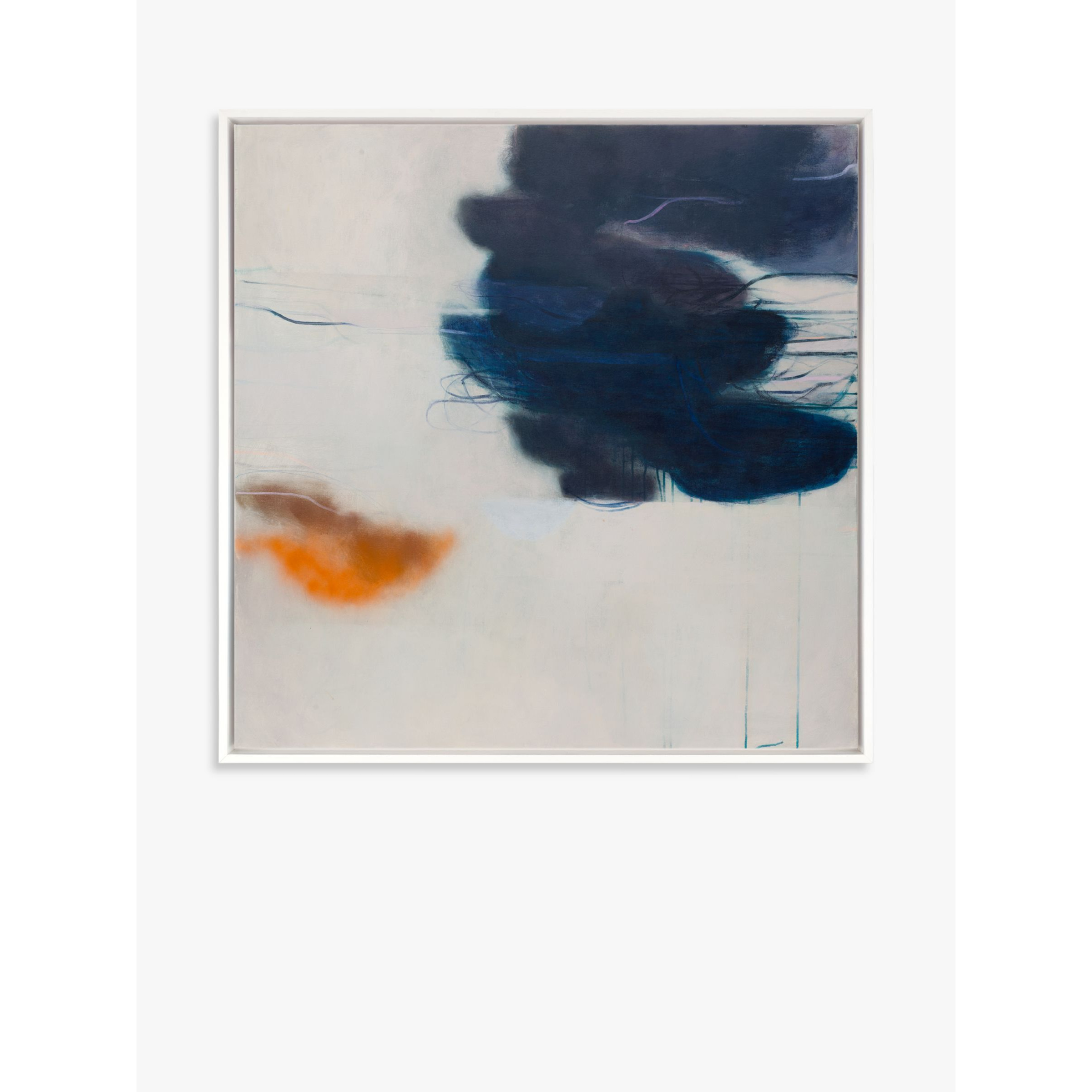 Ele Pack - 'Ukiyo' Framed Canvas, 94 x 94cm, Blue/Multi