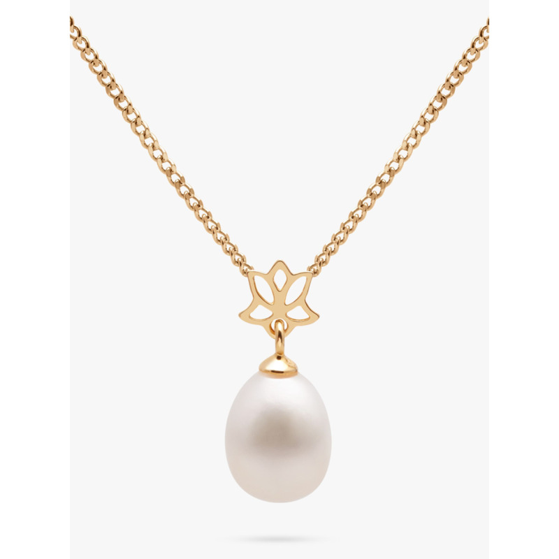 JOHN LEWIS Gemstones & Pearls Baroque Pearl Paperclip Pendant Necklace in  Gold | Endource