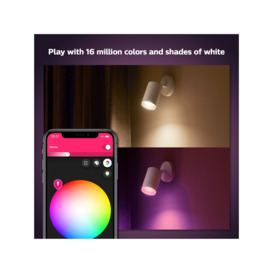 Philips Hue White and Colour Ambiance Fugato LED Smart Single Spotlight, White - thumbnail 2