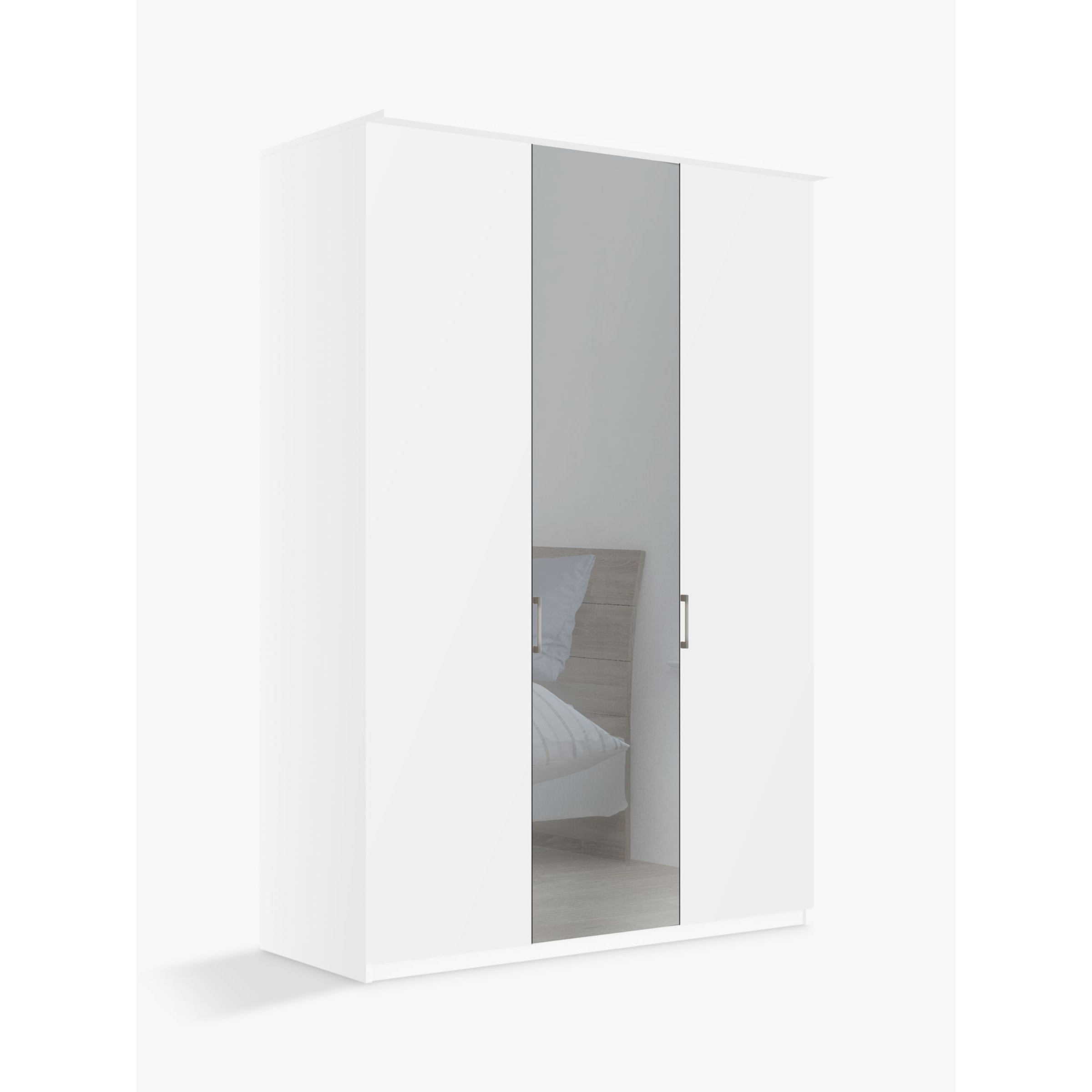 John Lewis Elstra 150cm Mirrored 3 Hinged Doors Wardrobe - image 1