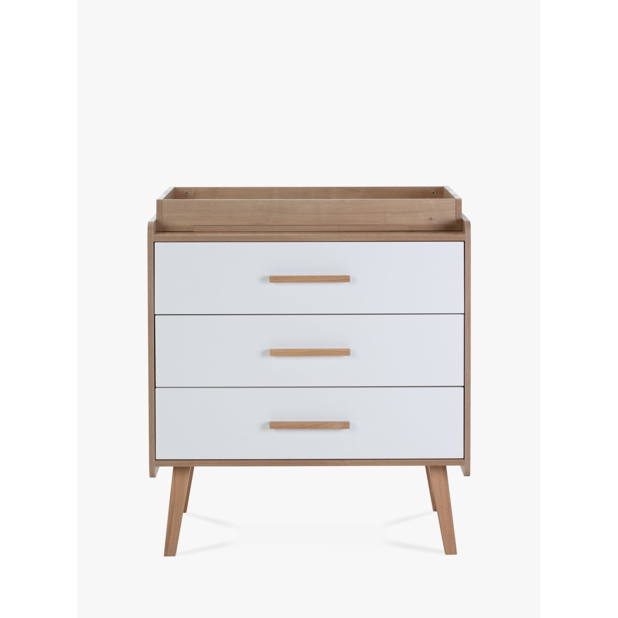 Silver Cross West Port 3 Drawer Dresser Changing Table, Natural/White - image 1