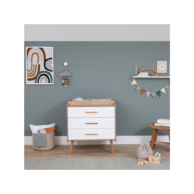 Silver Cross West Port 3 Drawer Dresser Changing Table, Natural/White - thumbnail 2