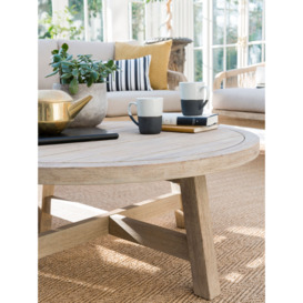 KETTLER Cora Round Garden Coffee Table, FSC-Certified (Acacia Wood), Natural - thumbnail 1