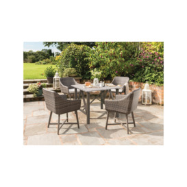 KETTLER LaMode 4 Seat Garden Dining Table and Chairs Set, Brown - thumbnail 2