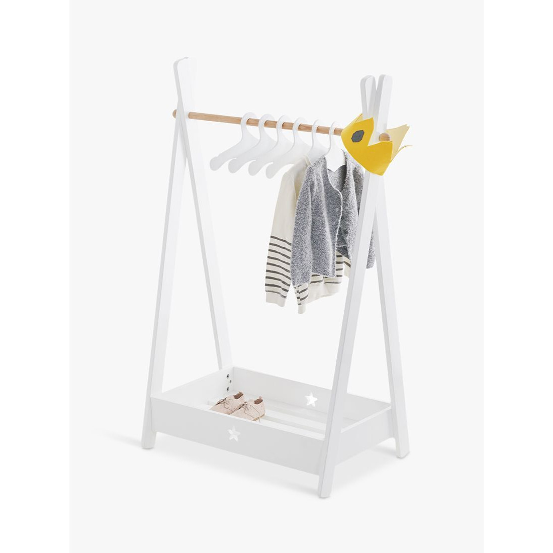 Great Little Trading Co Star Bright Clothes Rail, White - image 1