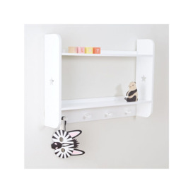 Great Little Trading Co Star Bright Landscape Wall Shelves and Hooks, White - thumbnail 1