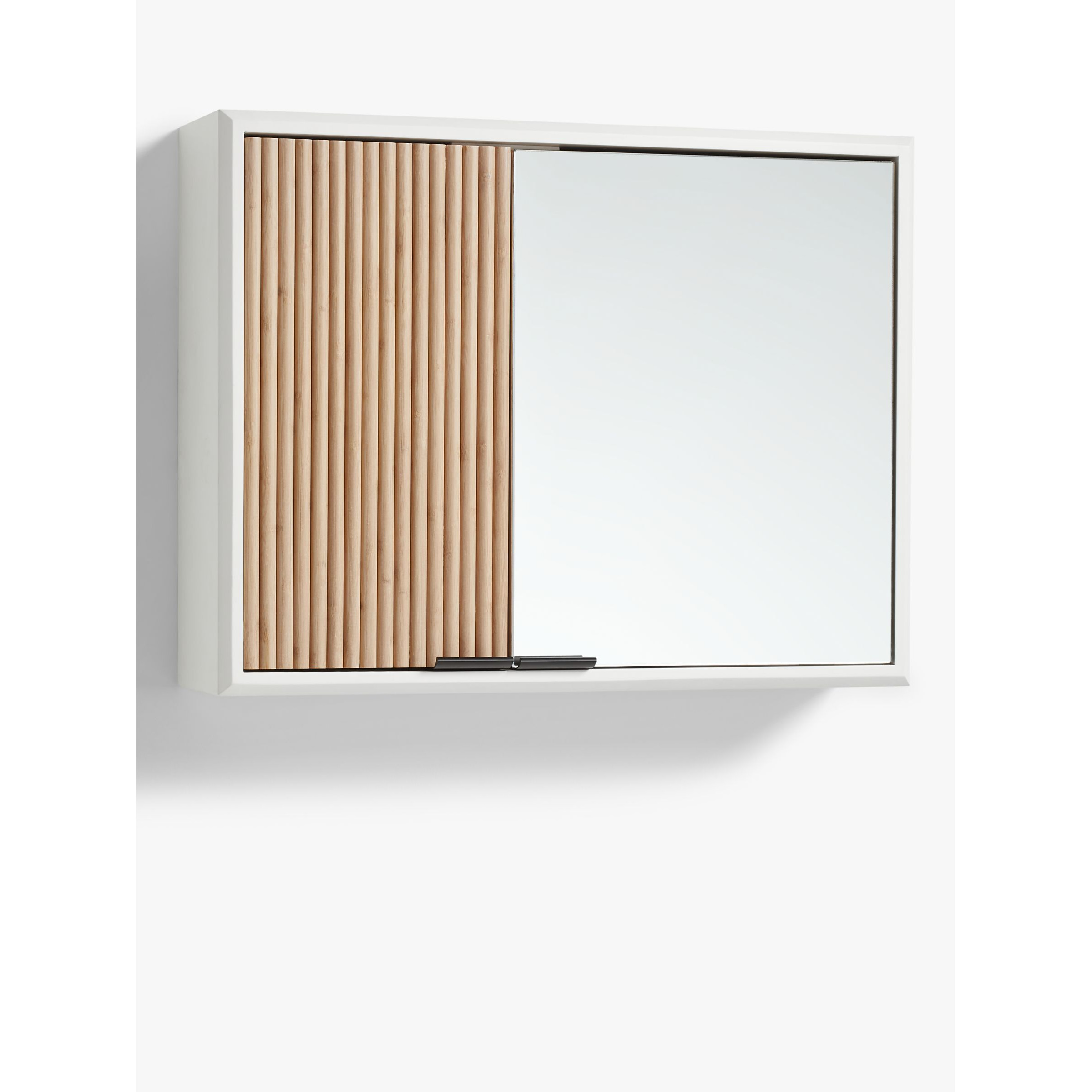 John Lewis ANYDAY Ridge Double Mirrored Bathroom Cabinet, White - image 1