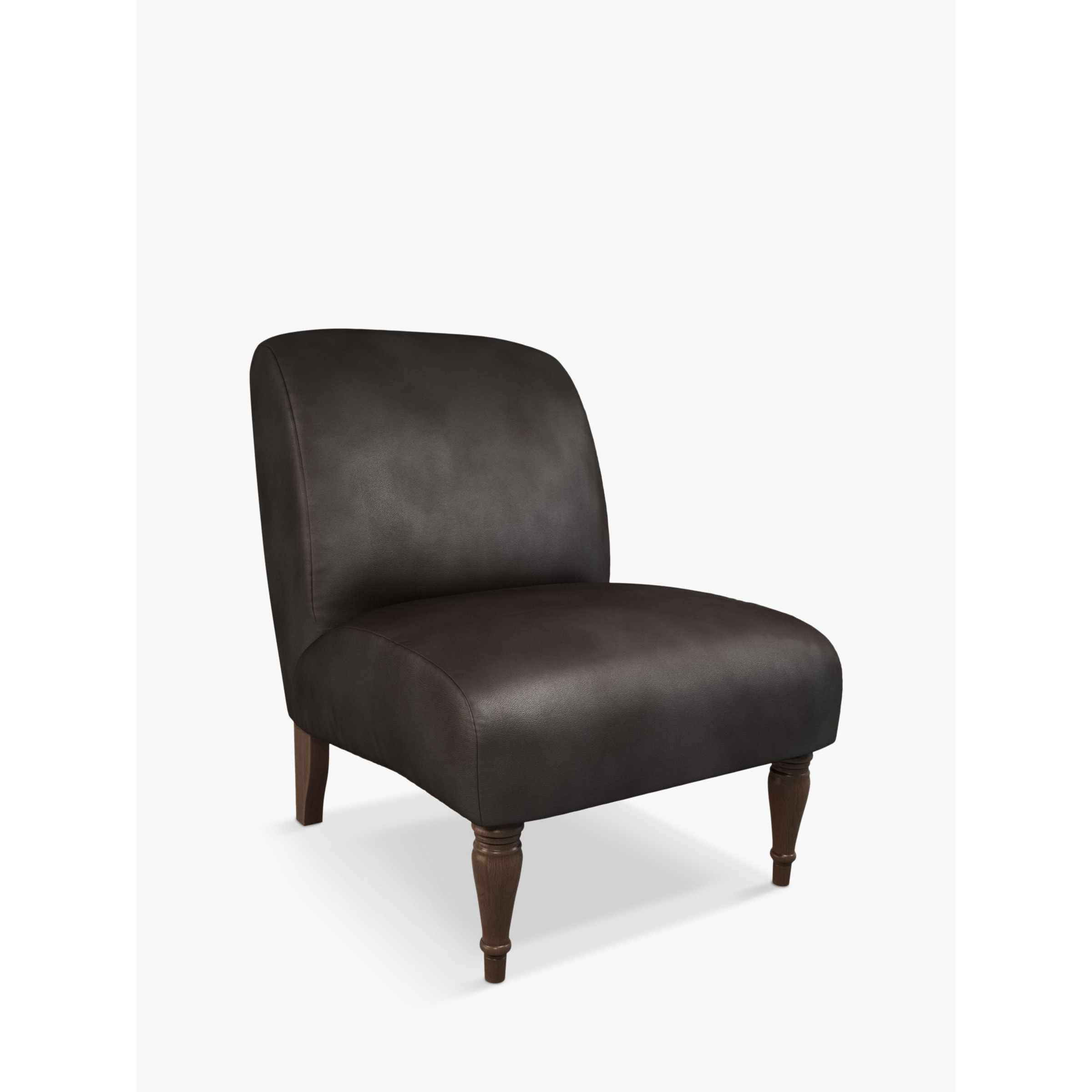 John Lewis Lounge Leather Chair, Dark Leg - image 1