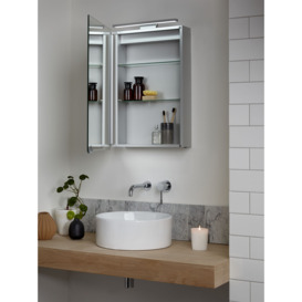 John Lewis Ariel Single Mirrored and Illuminated Bathroom Cabinet - thumbnail 3