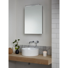 John Lewis Ariel Single Mirrored and Illuminated Bathroom Cabinet - thumbnail 2