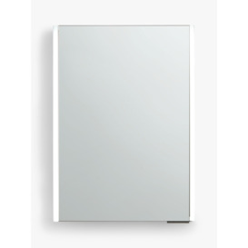 John Lewis Vertical Single Mirrored and Illuminated Bathroom Cabinet