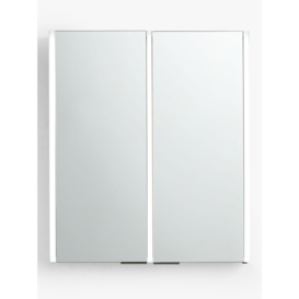 John Lewis Vertical Double Mirrored and Illuminated Bathroom Cabinet