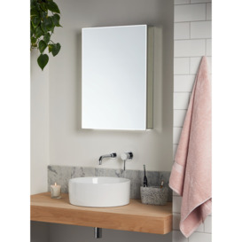 John Lewis Aspect Single Mirrored and Illuminated Bathroom Cabinet - thumbnail 2