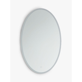 John Lewis Aura Wall Mounted Illuminated Bathroom Mirror, Oval - thumbnail 1